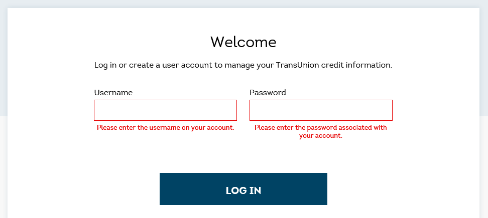 TransUnion login page not working, TransUnion Online Service Center how to unfreeze my TransUnion account